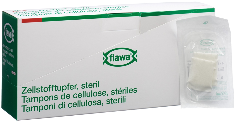 FLAWA Zellstofftupfer 4x5cm steril 3 Stk