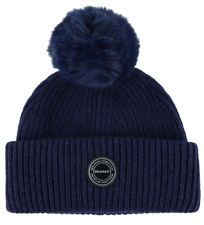 GANT Mütze - Strick - Wolle - Pom Pom - Classic+ Blue