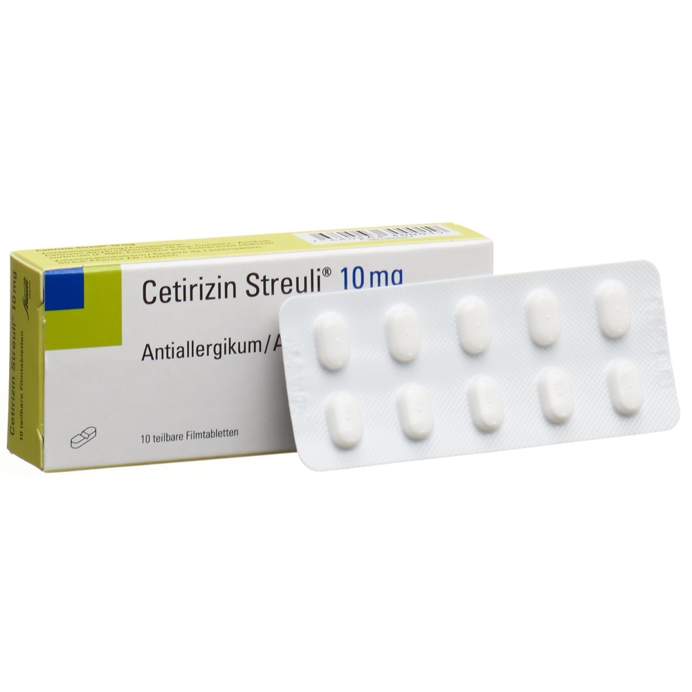CETIRIZINE Streuli Filmtabl 10 mg Blist 10 Stk