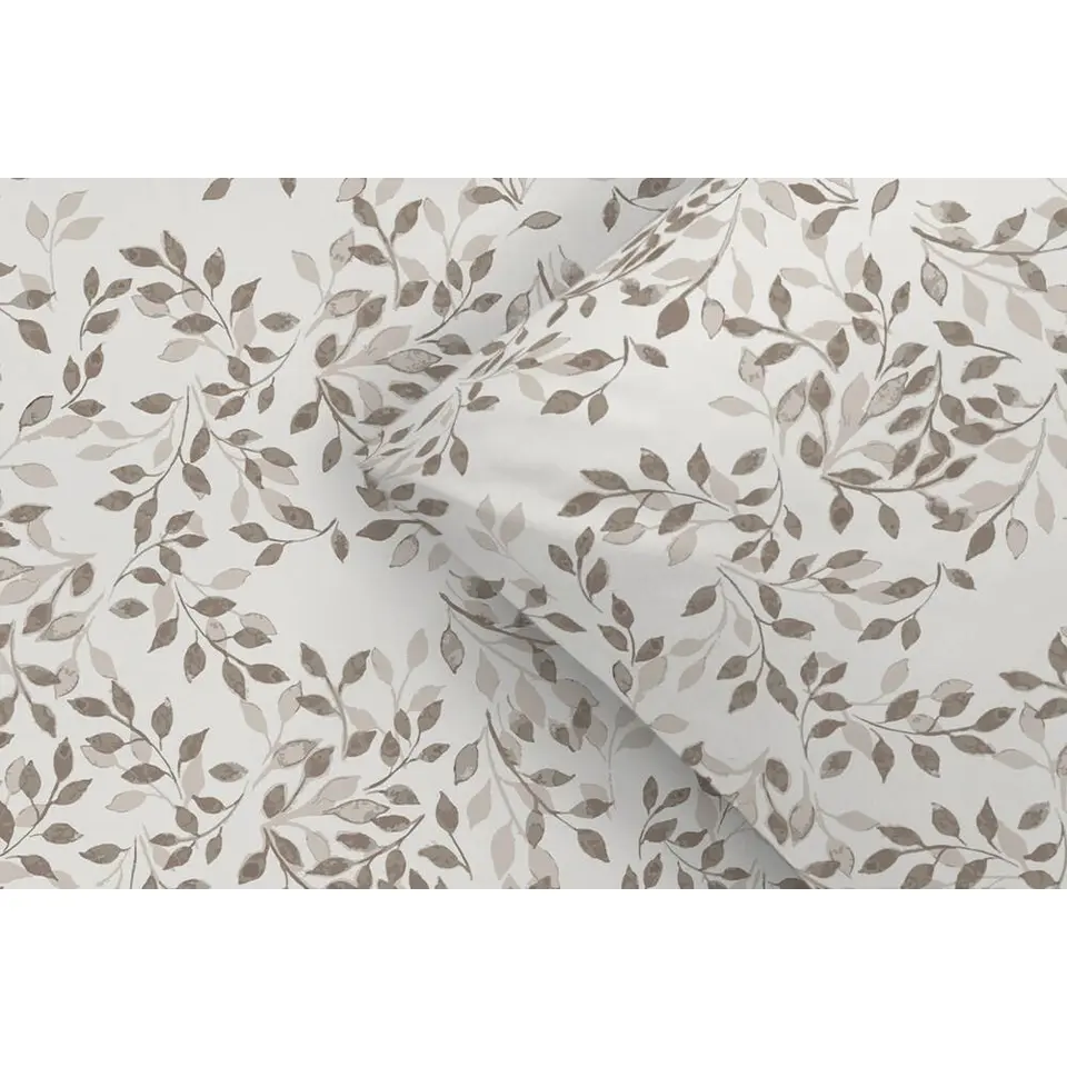Dekbedovertrek Aline - wit/taupe - 200x200/220 cm