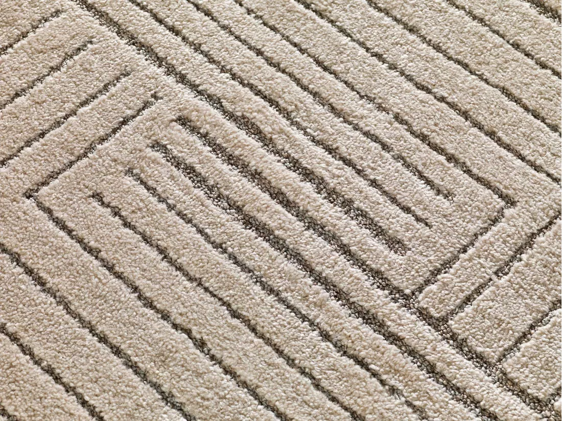 Tapis intérieur - géométrique - beige - 160 x 230 cm - PAULA