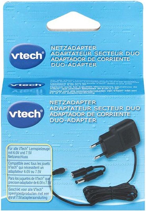 VTech - Adapter Duo 2.0 - Oplader voor 6V en 7,5V - Voor Speelgoed