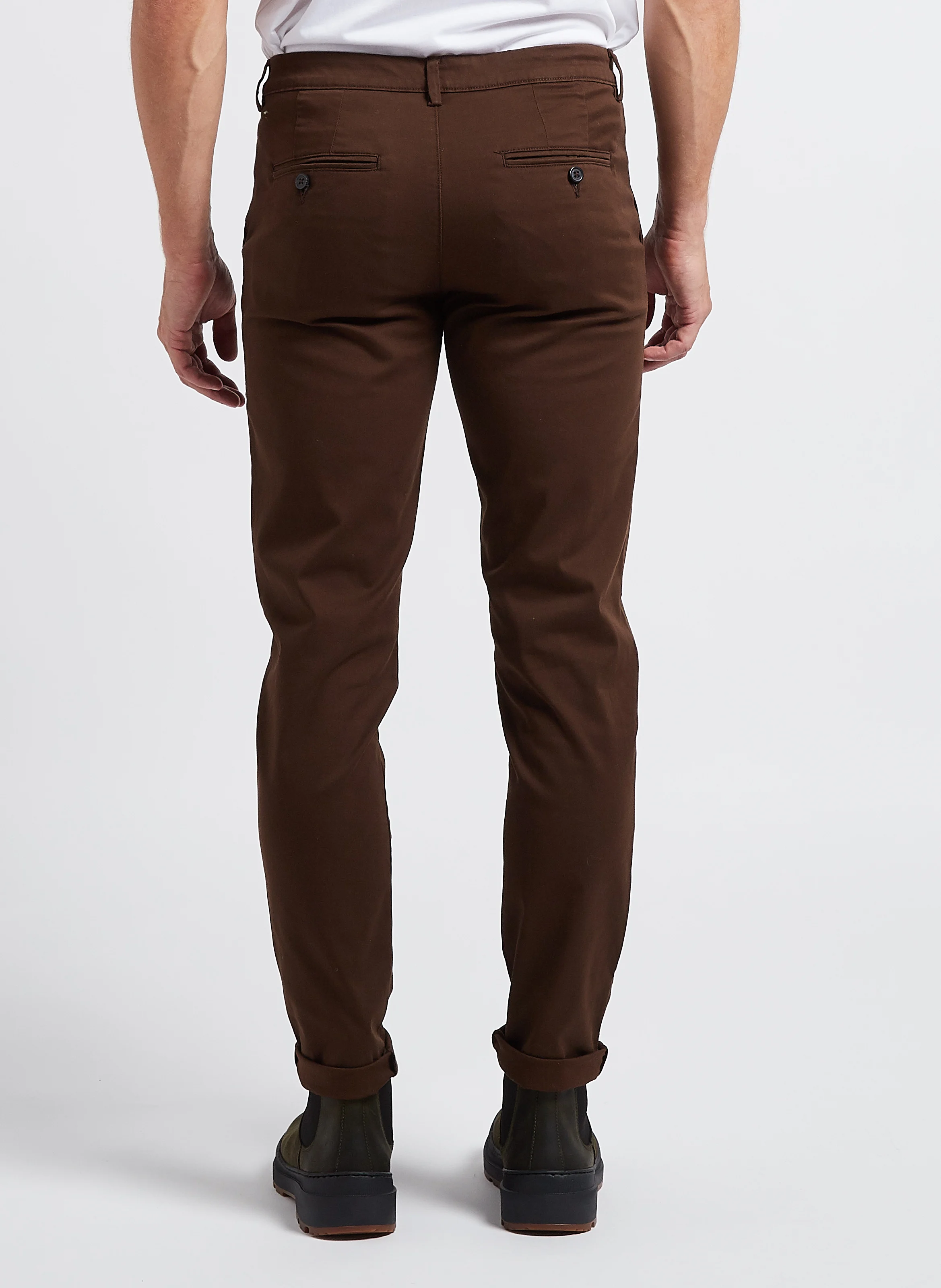 Chino slim en coton| Marron