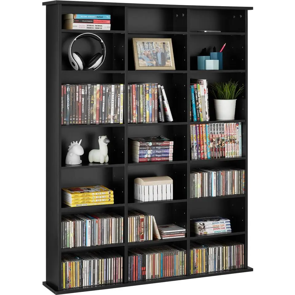tectake Kast Stevie 105,5x19x136,5cm, Zwart