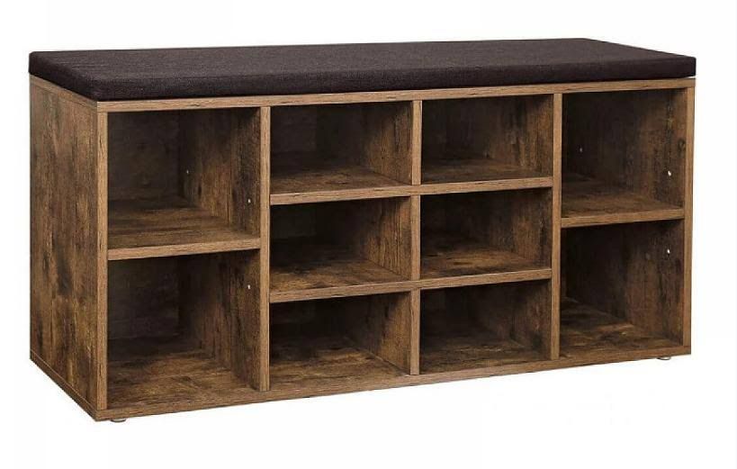 VASAGLE Schuhbank LHS010X01 Braun Holz 104,0 cm