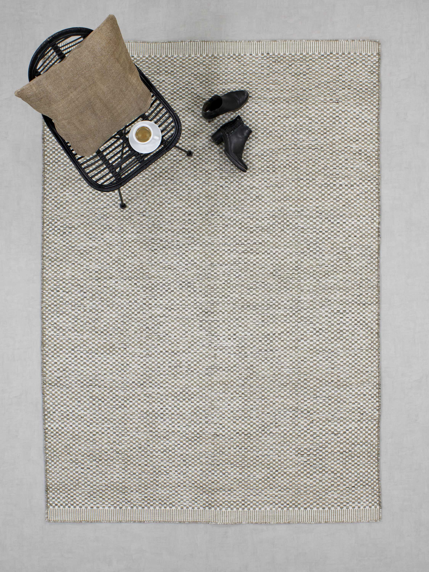 Vloerkleed Vaasa Grey White 200x300 cm