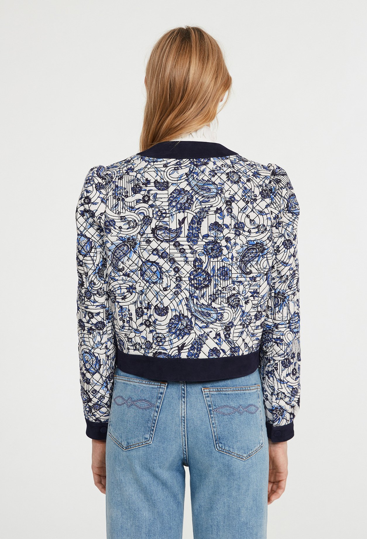 Blouson matelasse &agrave; motifs