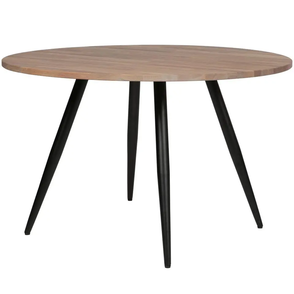 WOOOD Tablo Rond Tafelblad Incl. 2-Standen Poot Conisch - 74,4x120x120