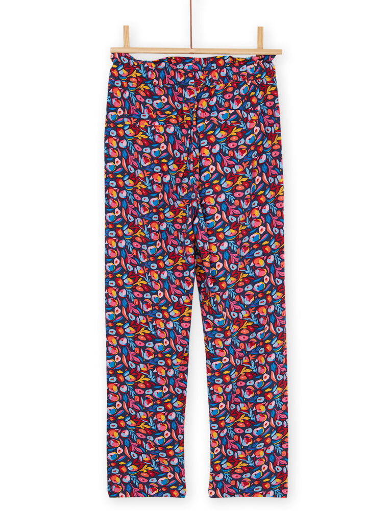 Pantalon multicolore en popeline