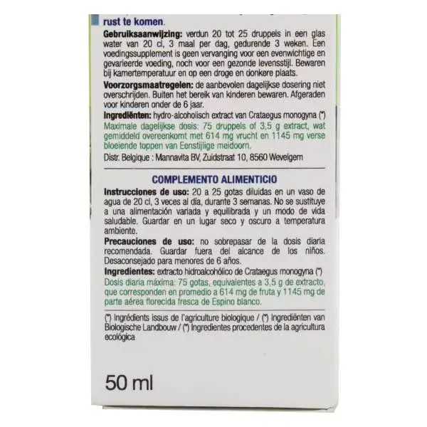 Ladrôme Extraits de Plantes Fraîches Bio Aubépine 50ml