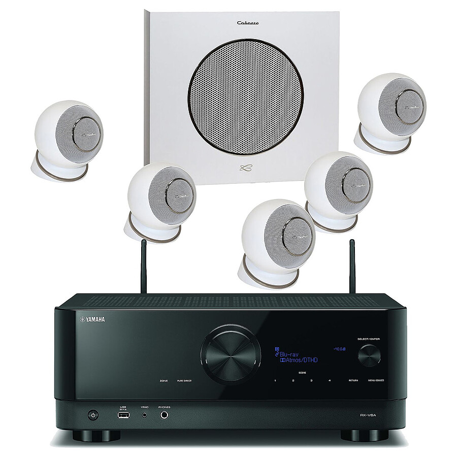 Yamaha RX-V6A Noir + Cabasse Eole 4 Blanc