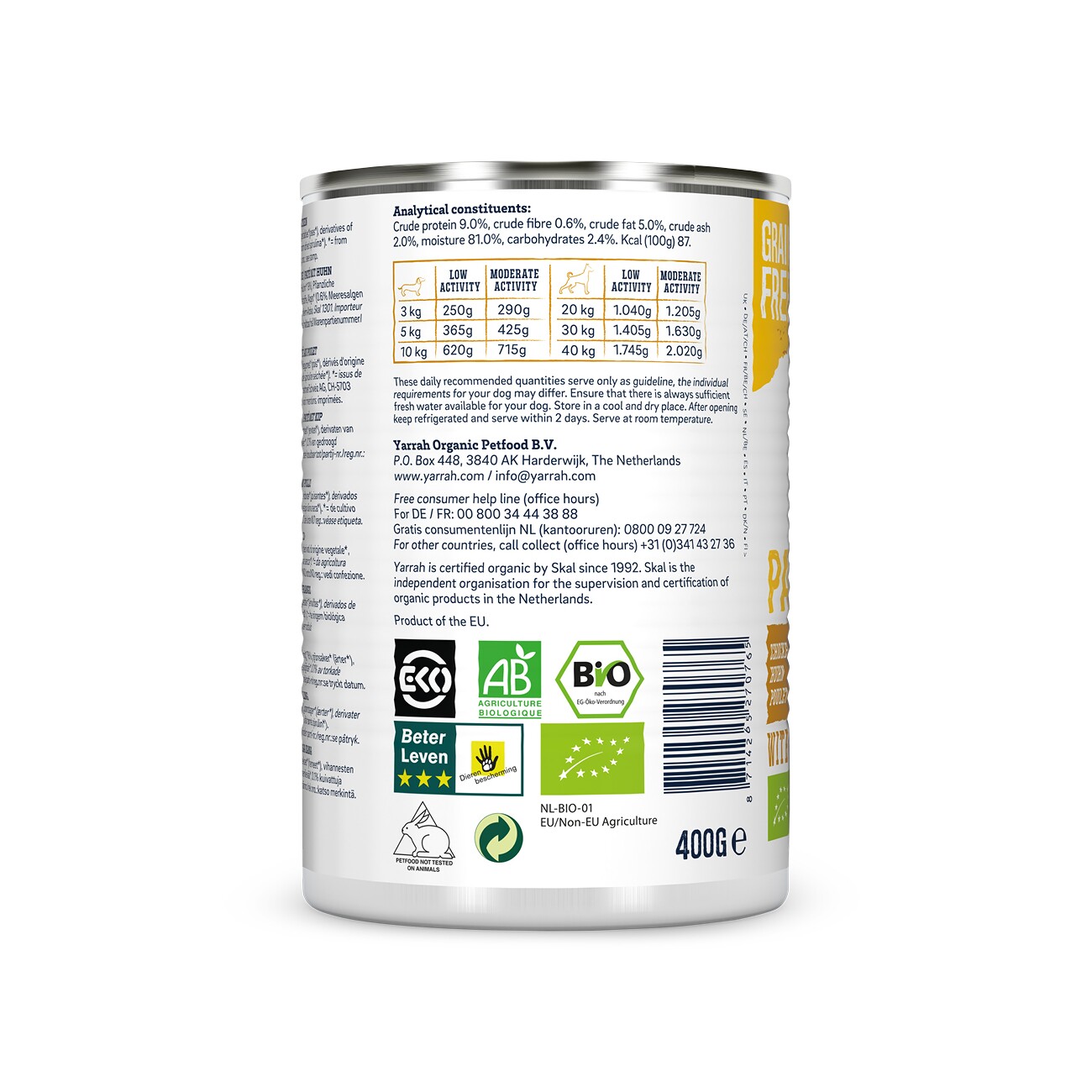 Yarrah Bio Adult Pastete mit Huhn 12x400 g