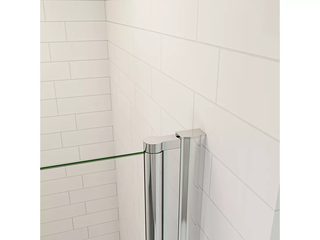 AICA porte de douche 90x197cm en verre anticalcaire et clair