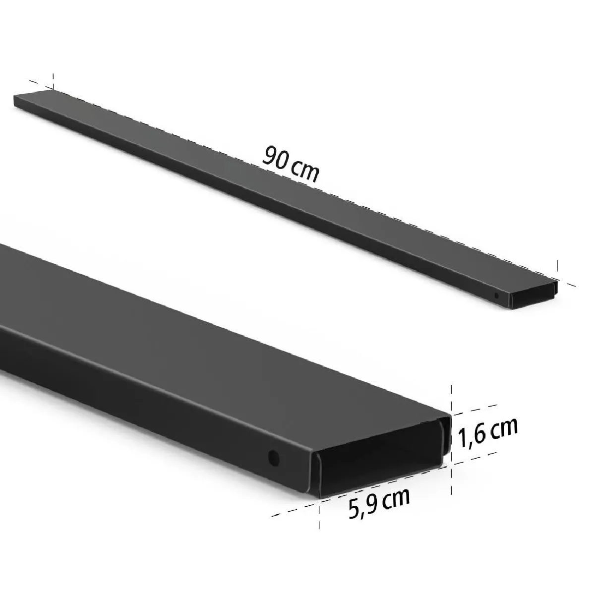 Hama Magnetischer Kabelkanal 90 cm - Noir