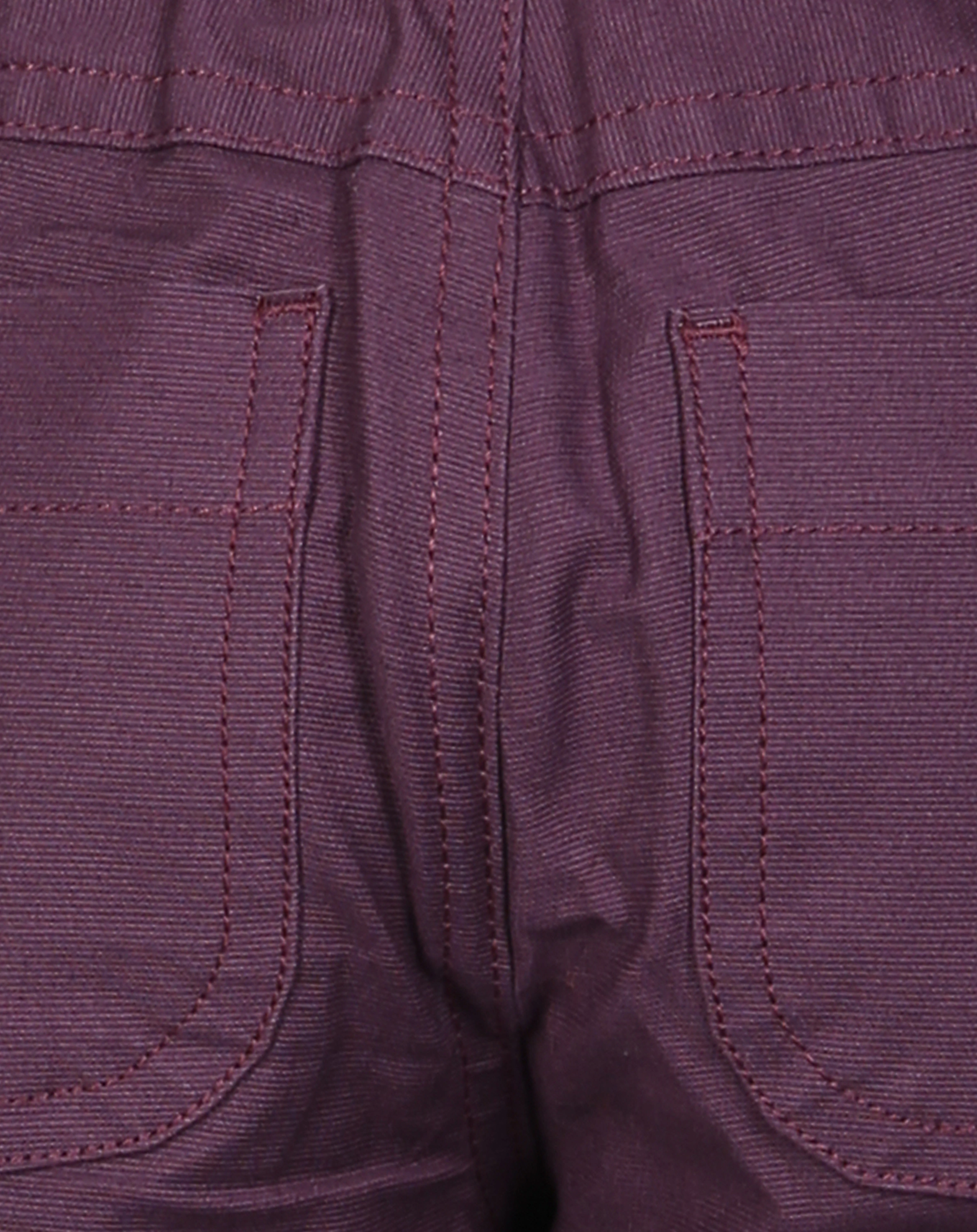 Outdoorhose KUUSI CANVAS mit Knieverstärkung in eggplant
