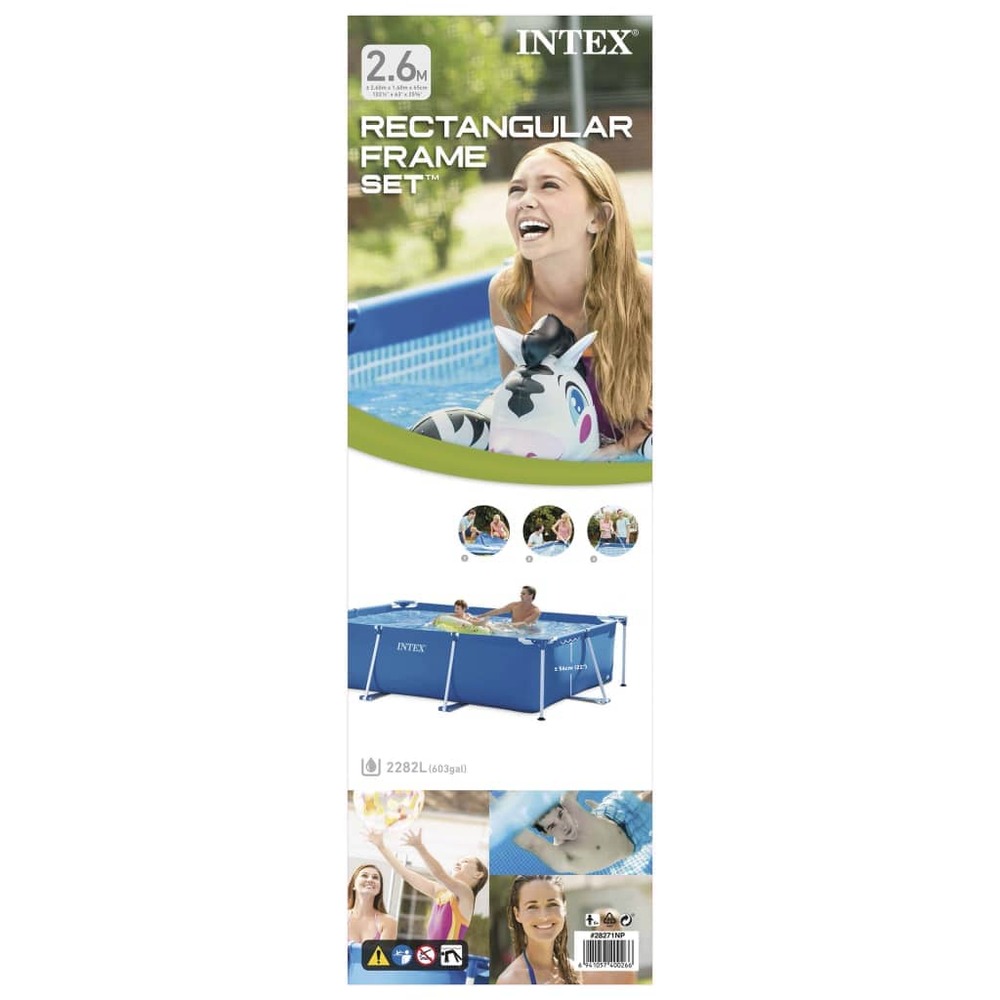 Piscine rectangular frame 260 x 160 x 65 cm 28271np