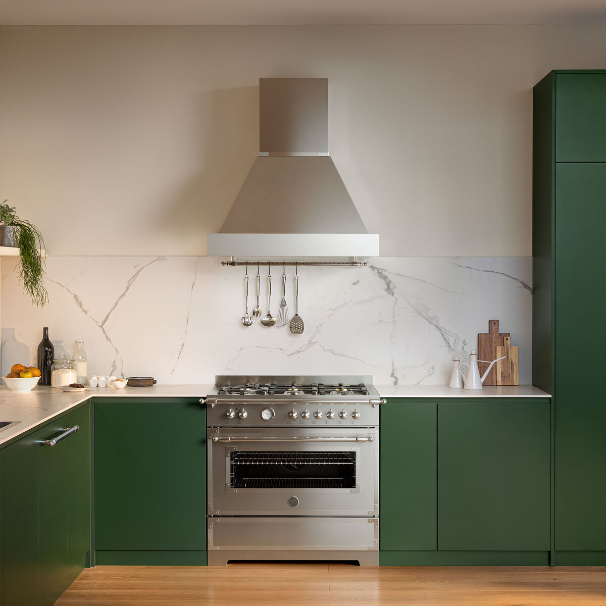 Bertazzoni HER96L1EXT Heritage gasskomfyr 90 cm med enkeltovn og 6 brennere, rustfritt stål