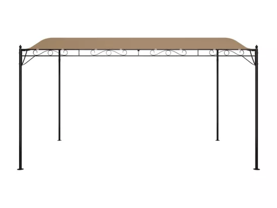 Auvent taupe 4x3 m 180 g/m² tissu et acier