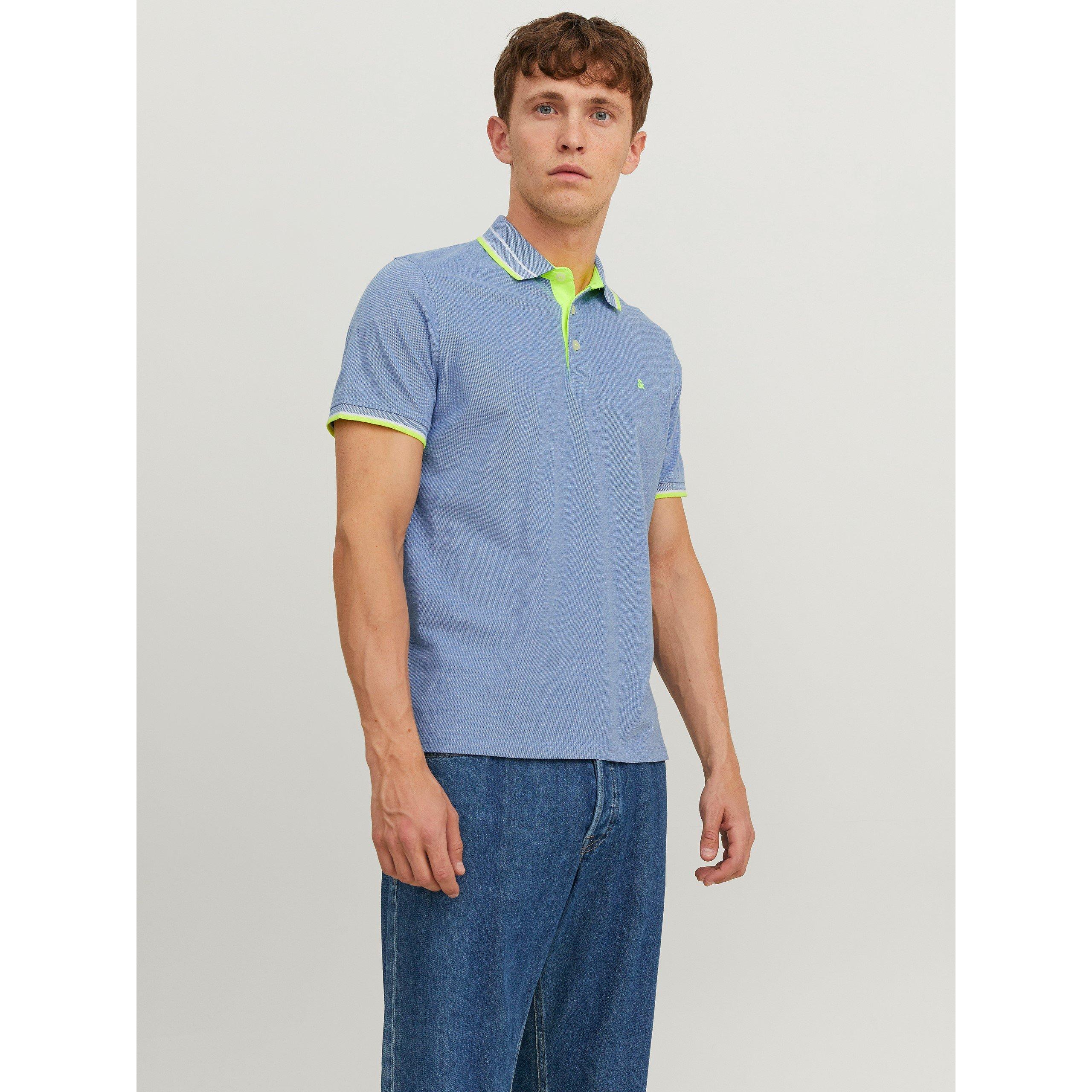 Jack and Jones Paulos Tipped Pique Short Sleeve Polo Shirt