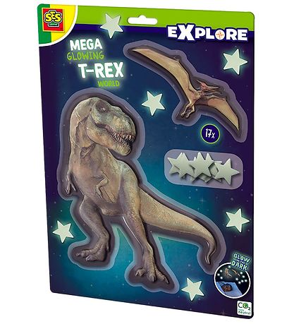 SES Creative - Explore - Sølvlysende T-Rex og Pterosaur