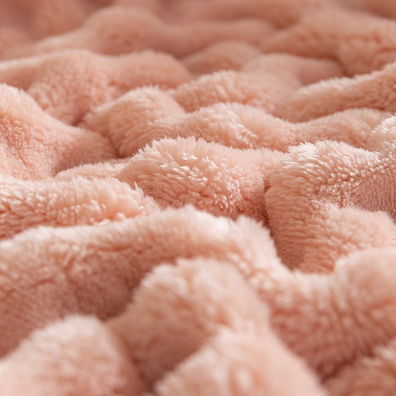 (165x95cm) Weiche Kuschel Decke TV Lounge Plüschdecke - Rosa