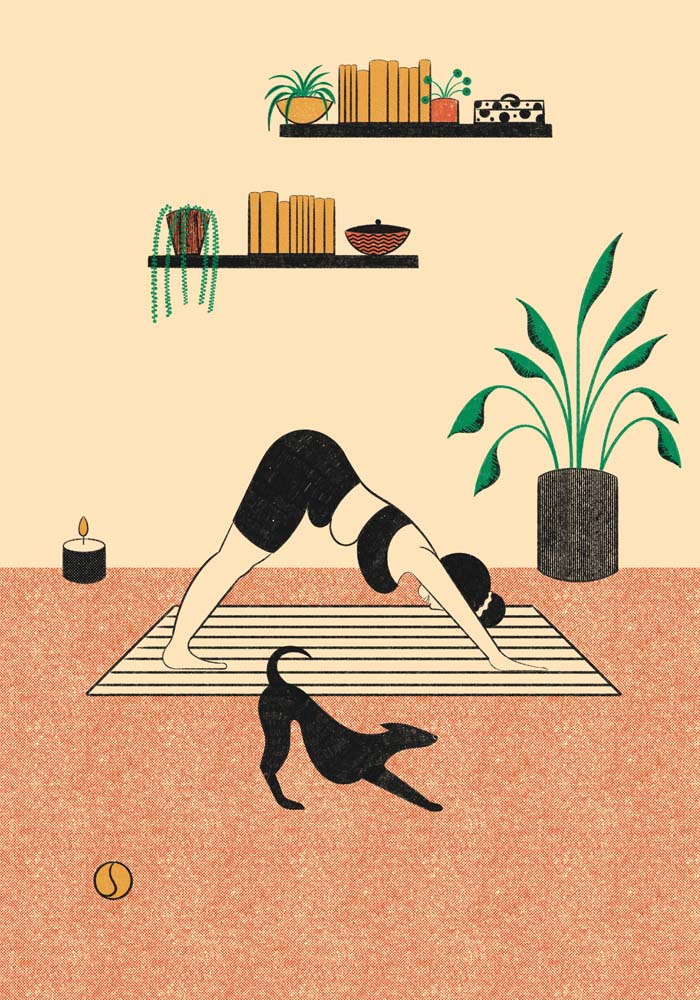Yoga Downward Dog von Nicole Marra