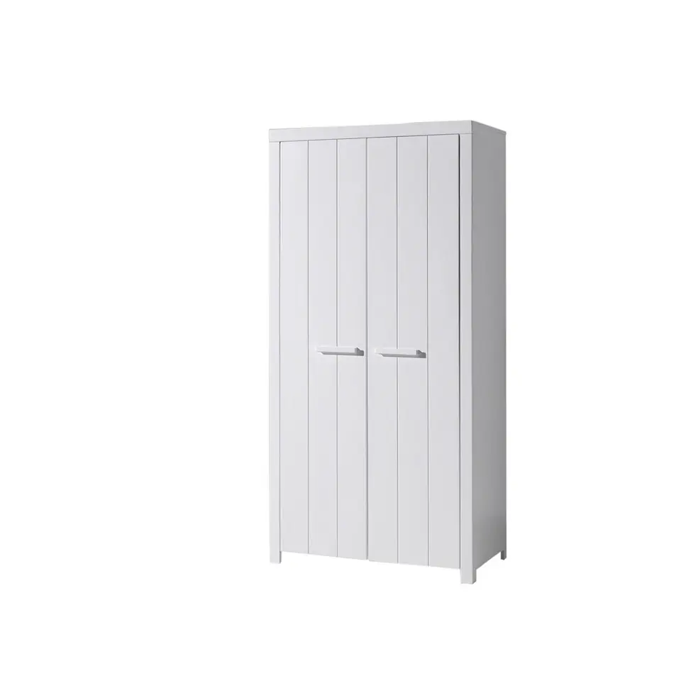 Vipack kledingkast Erik 2-deurs - wit - 205x100x55 cm