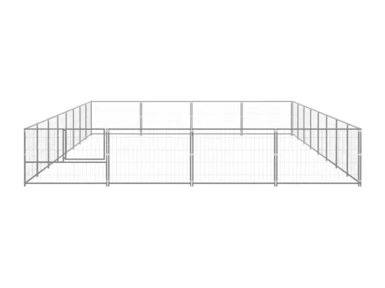 Chenil extérieur cage enclos argenté 800 x 400 x 70 cm 02_0000269