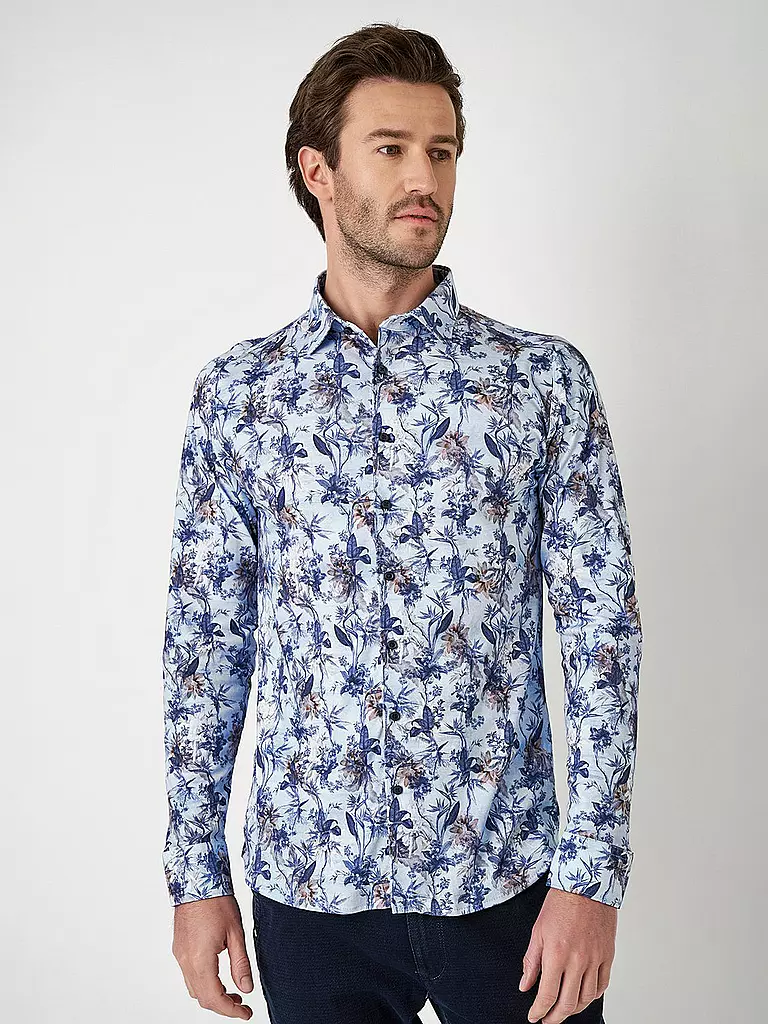 DESOTO Jerseyhemd Slim Fit hellblau