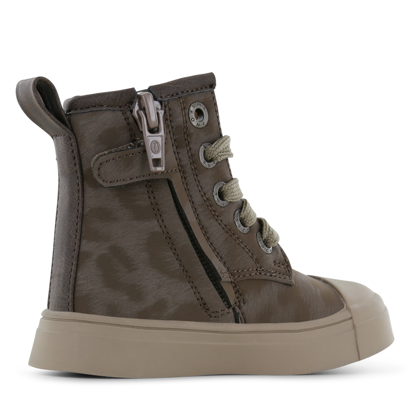 Shoesme taupefarbener Schnürschuhe mit Panther-Print