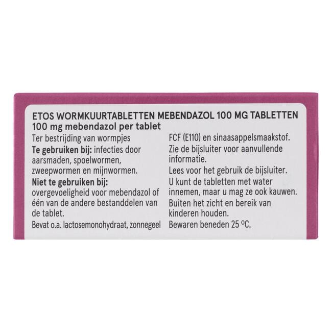 Etos Wormkuurtabletten 100 mg