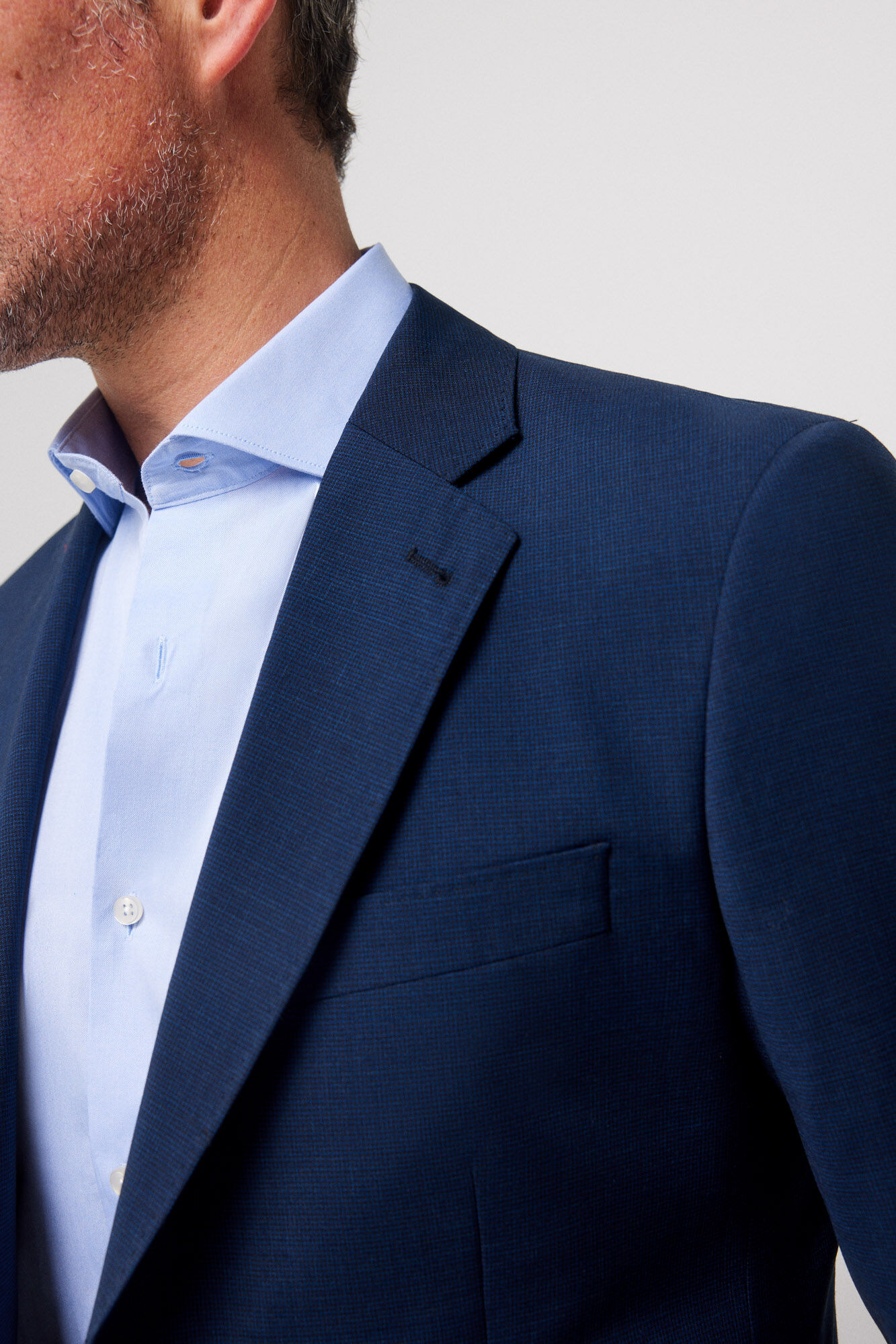Americana pata gallo slim - Azul marino
