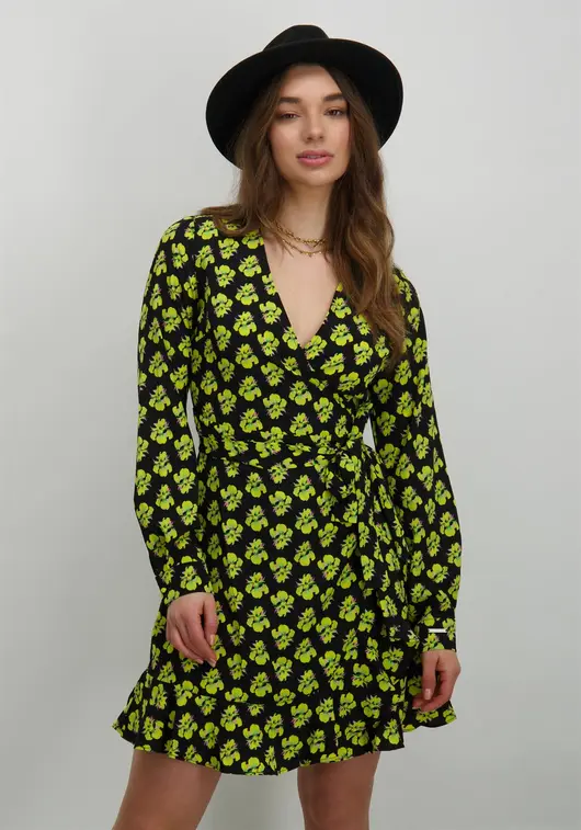 Colourful Rebel Jurk Telsi big flower WD115863