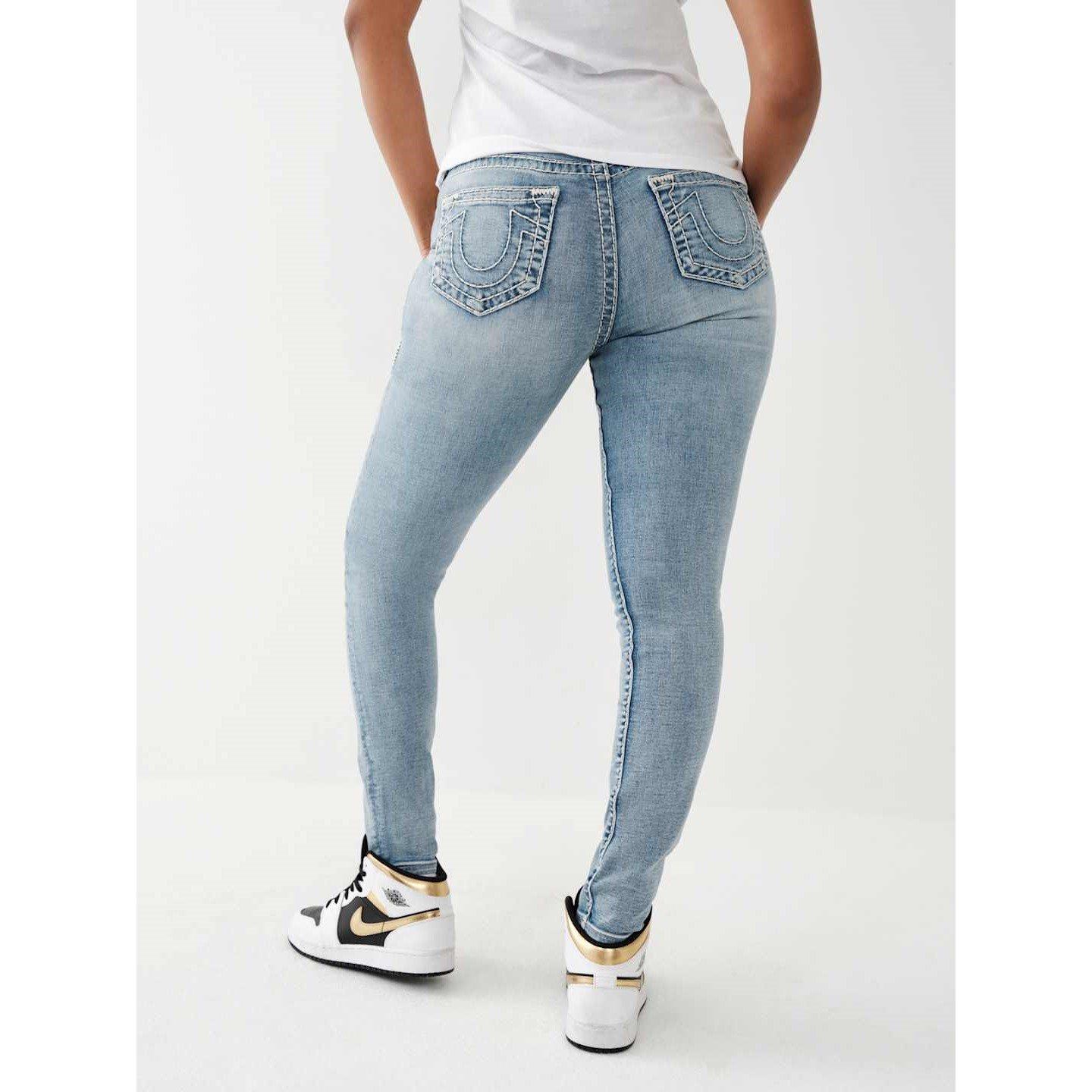 True Religion TR Super T Halle Super Skinny Fit Mid Rise Jeans Womens