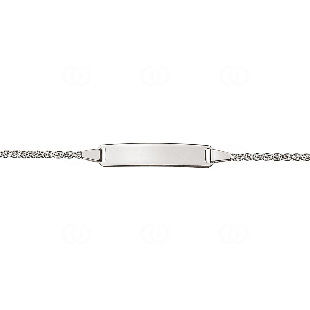 Gravurarmband / ID-Bracelet 750/18 K Weissgold 1.6 mm