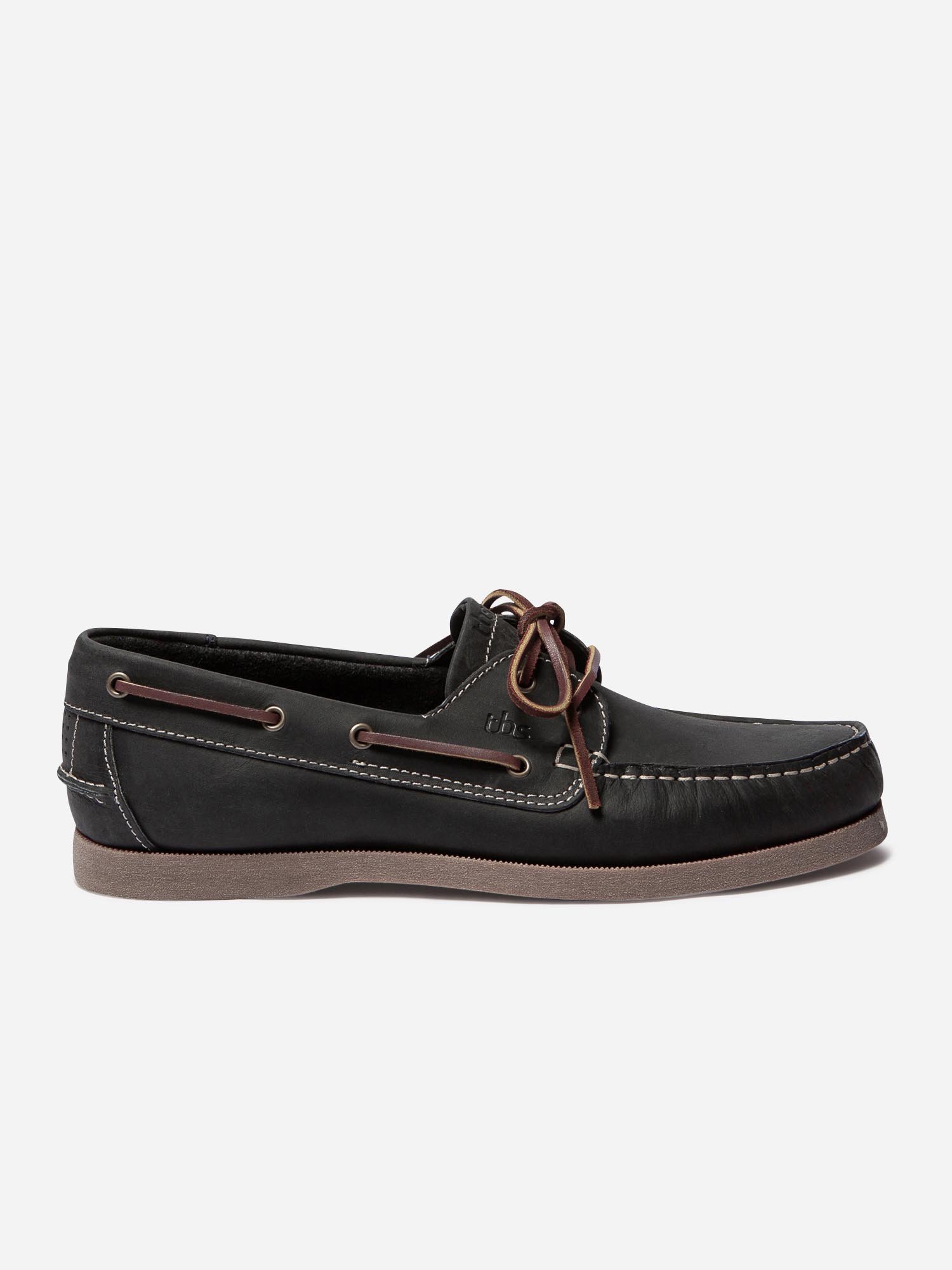 Chaussures Bateau Homme Semelle Grip Cuir Marine