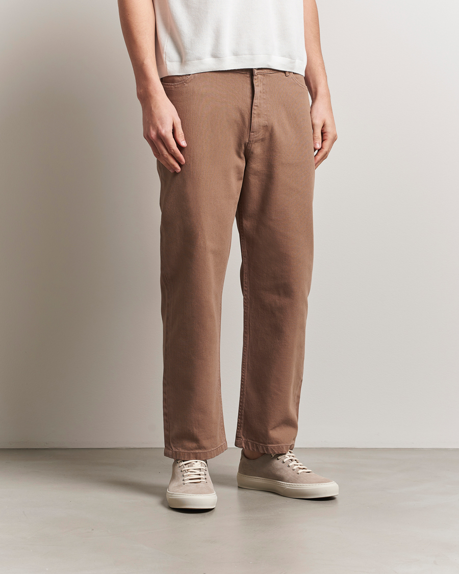 KnowledgeCotton Apparel Flint Five Pocket Twill Pants Tiramisou