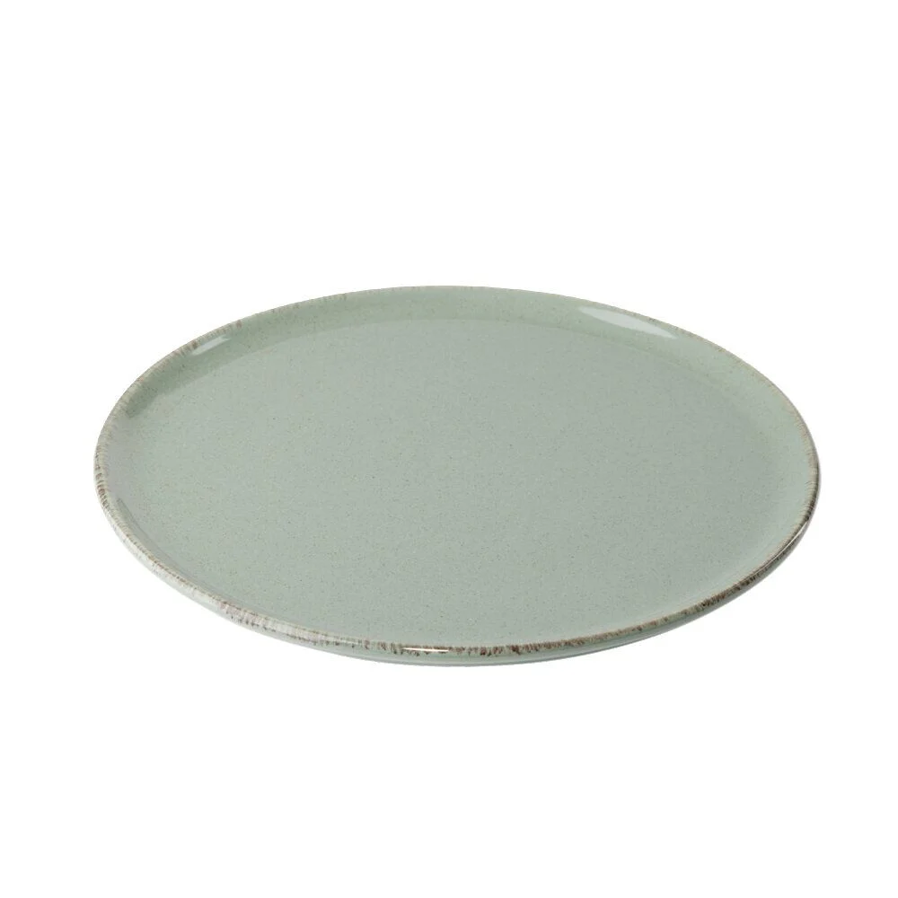 Assiette à dessert Lisbonne en grès vert Ø20,5cm