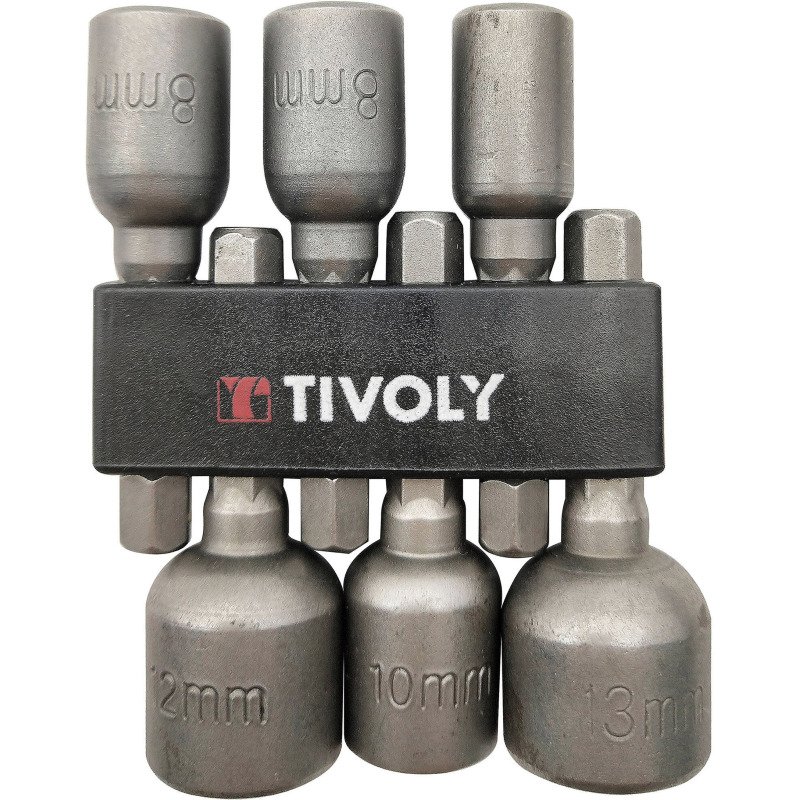 Noix de serrage magnétiques Tivoly Essential Ø 6 à 13 mm - Pack de 6 pièces