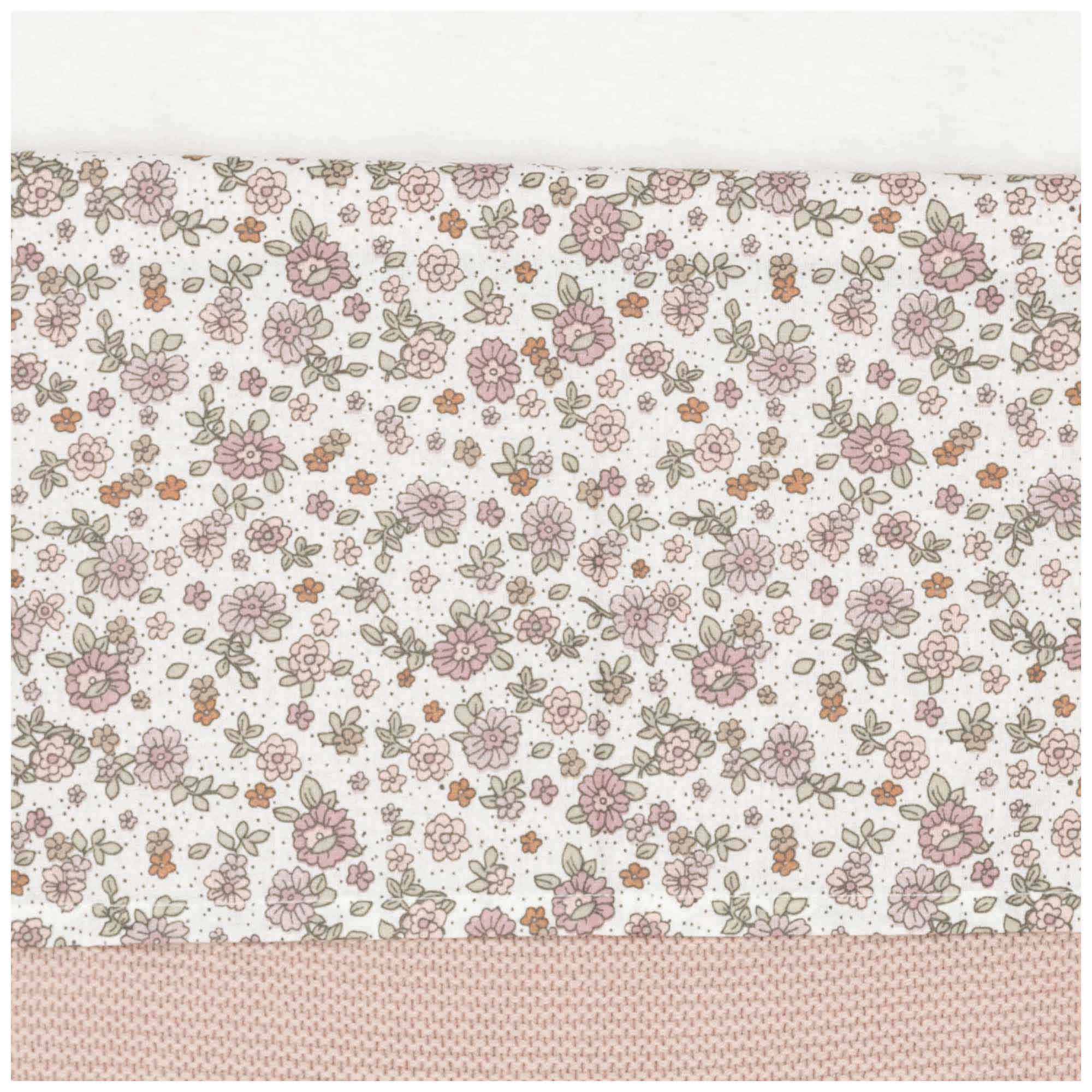 Jollein wieglaken retro flowers wit