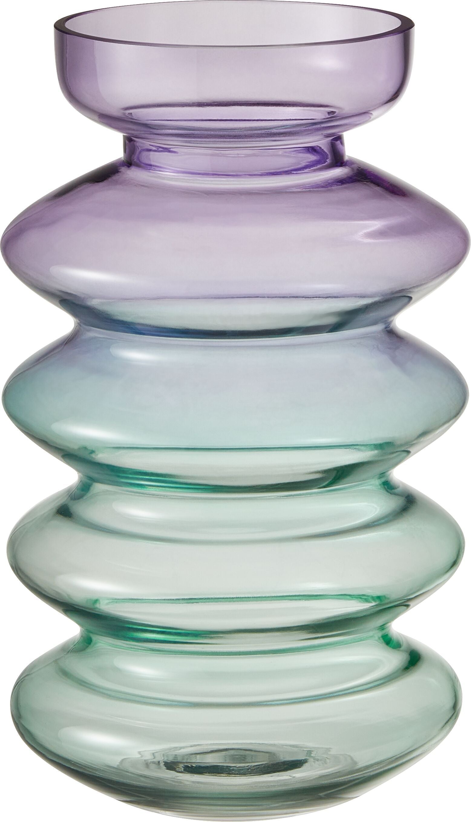 SU AMALIA Vase Glas blau/ violett - Violett / H: 25.0 cm