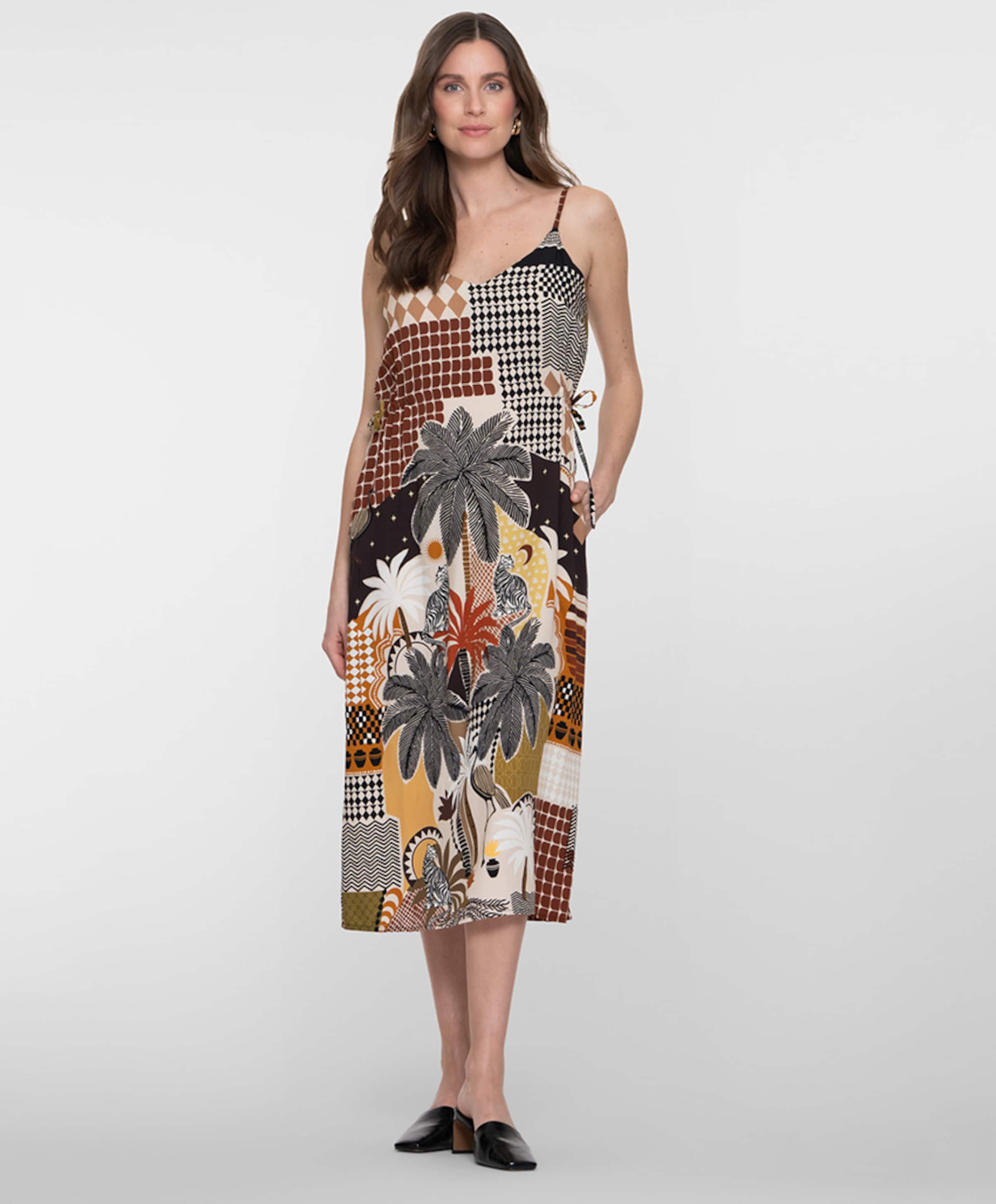 Geisha Dames jurk multicolor