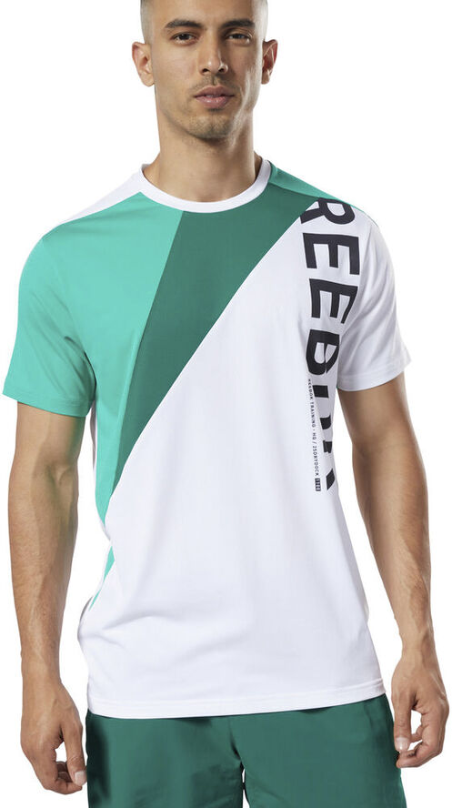 Reebok One Series Training Colorblock T-shirt Hvid