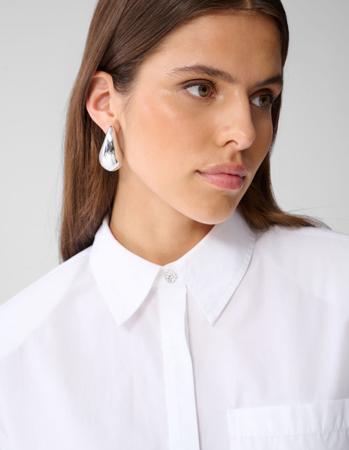 Oversized Solid Blouse Wit