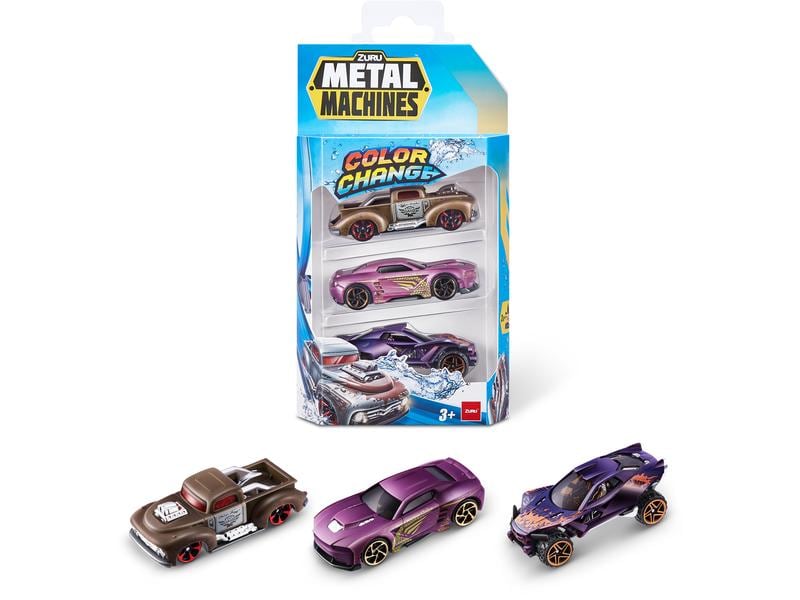 Metal Machines Metal Machines: Color Shifters 3er-Pack asso Spielzeugautos mit Farbwechseleffekt