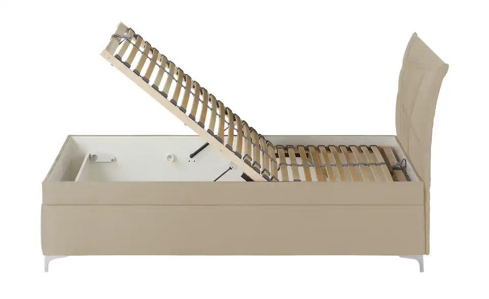 Polsterbett Lauren Beige 120 cm