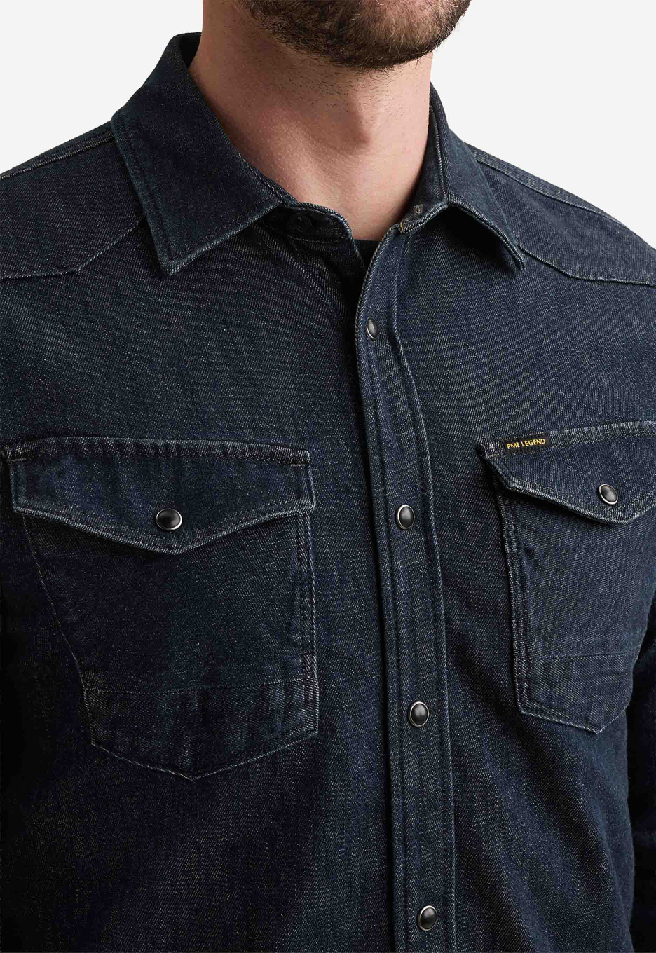 PME Legend Denim Badge Overhemd
