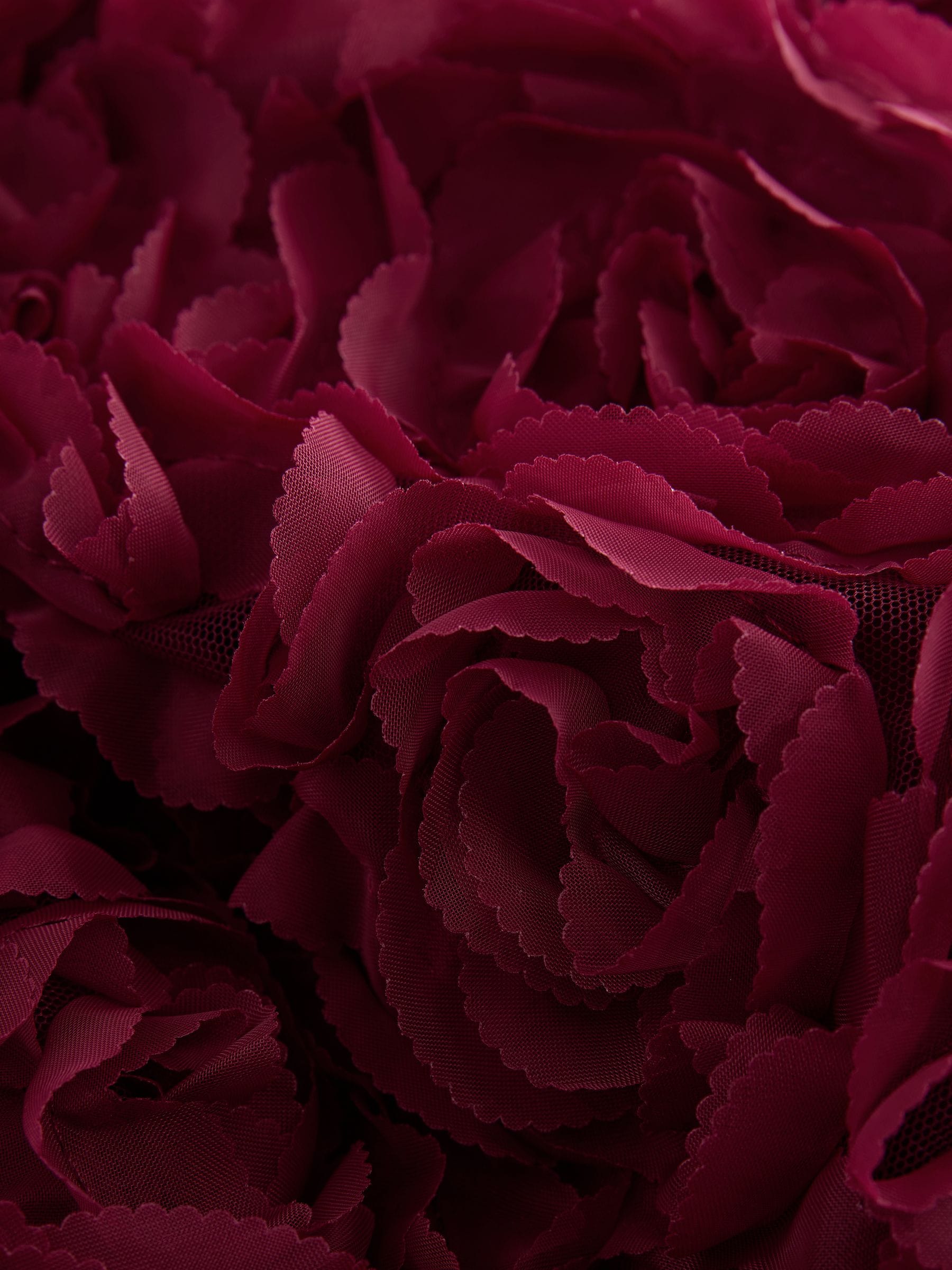 Bessenrood - Feestelijke jurk met 3D-bloemen (3-16 jr)