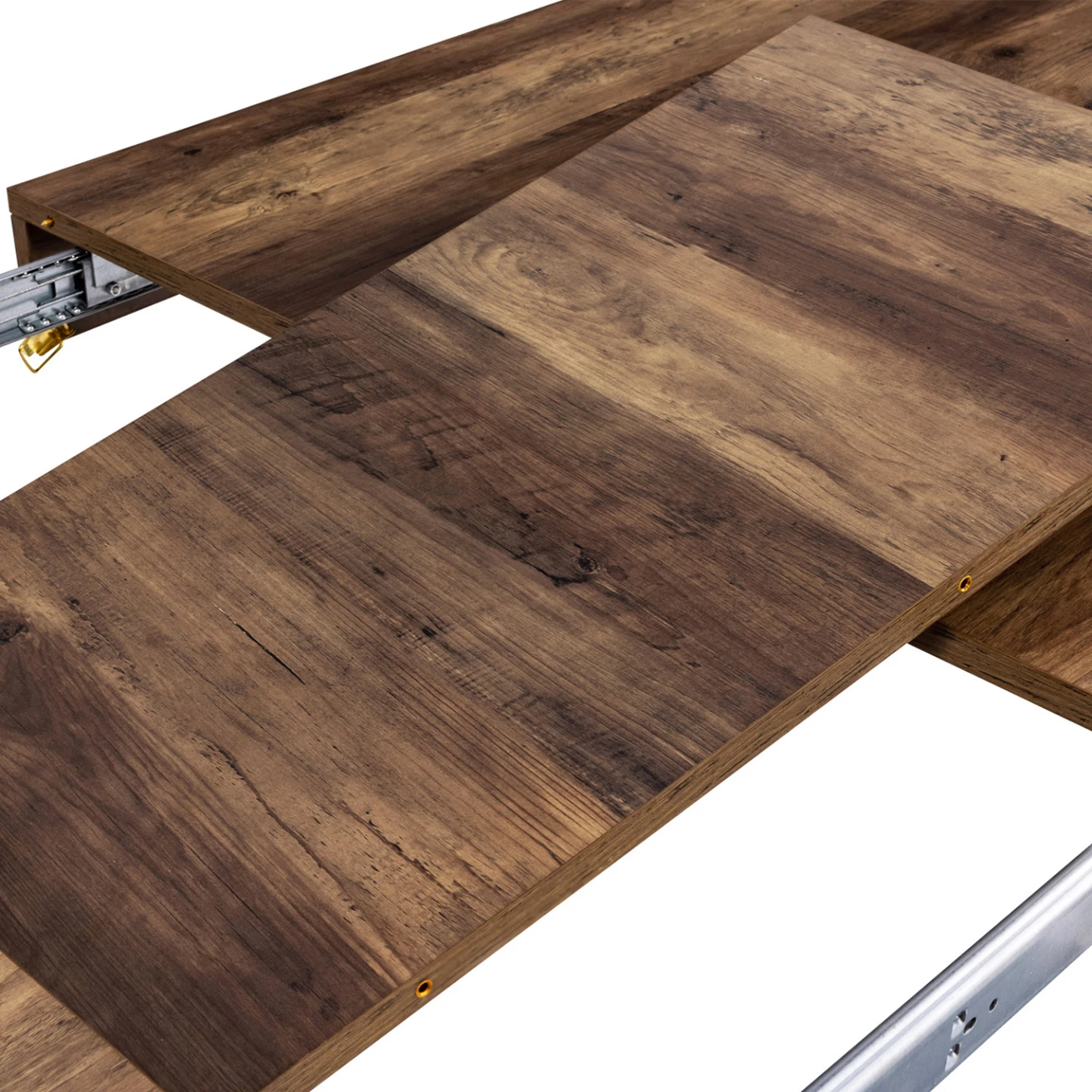 Table à manger extensible rectangle AUSTRIA 8-12 personnes bois pied épingle noir 200-240 cm