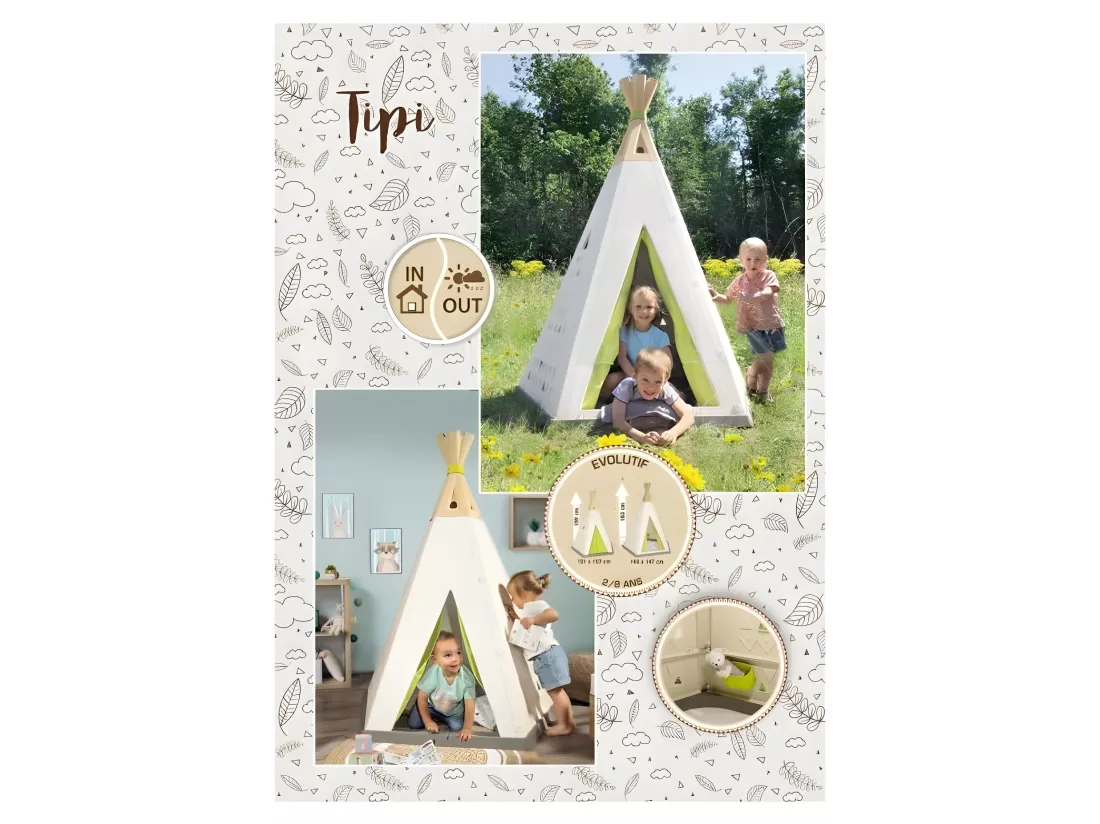 Tipi enfant évolutif intérieur/extérieur - Smoby